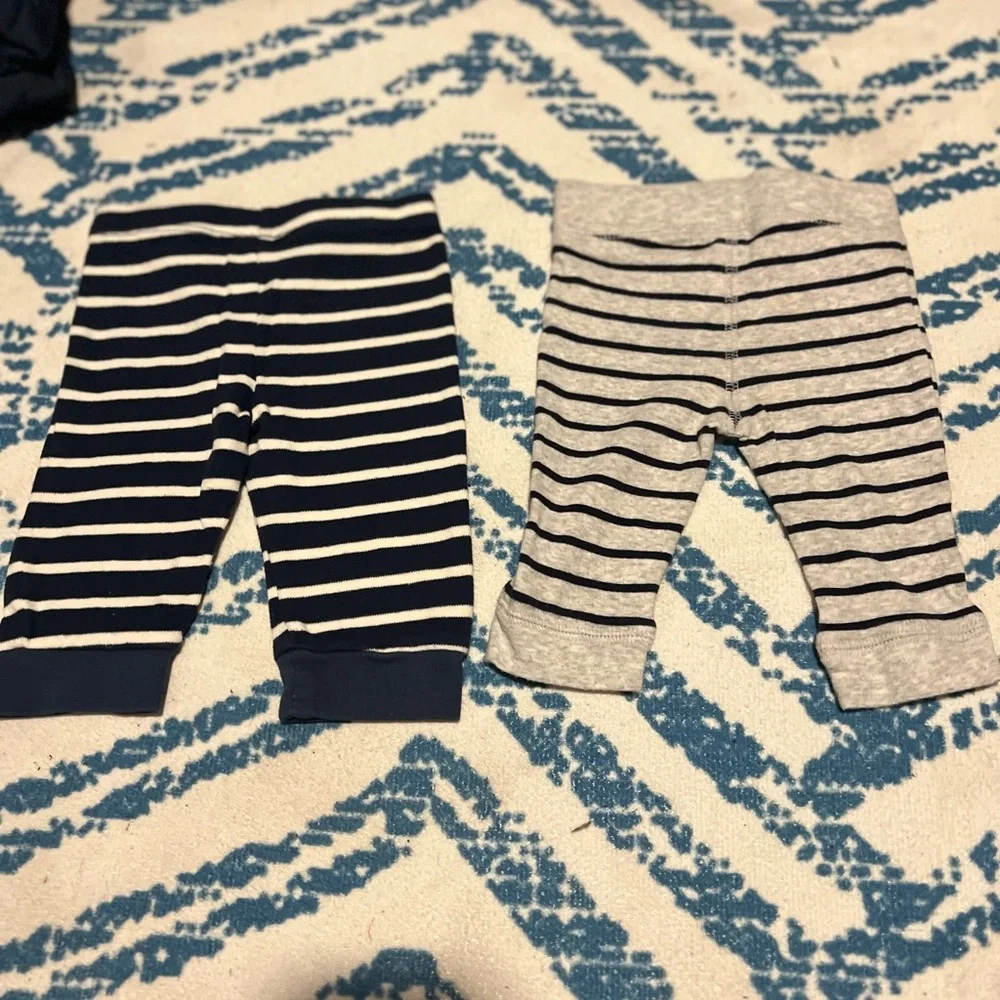 BUNDLE Navy Striped Baby Leggings